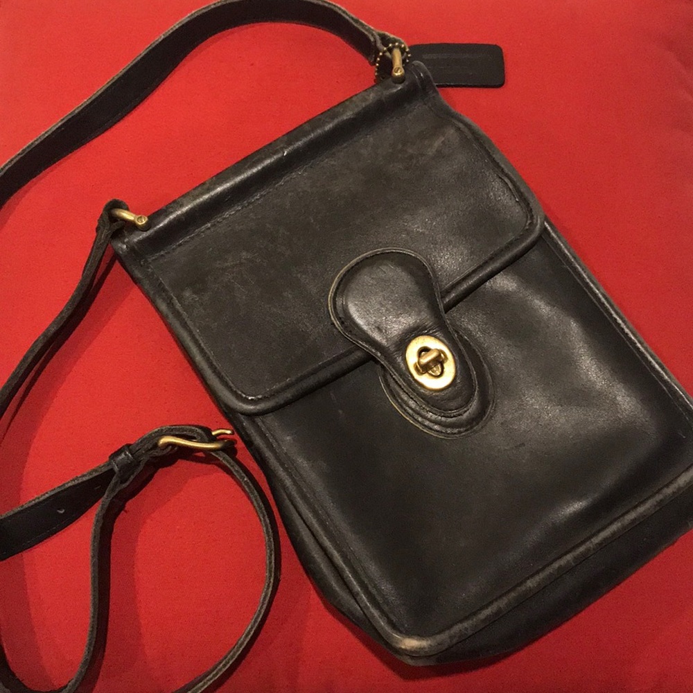 Vintage Coach Black Crossbody Bag